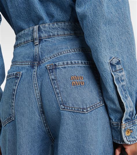 miu miu wide leg jeans